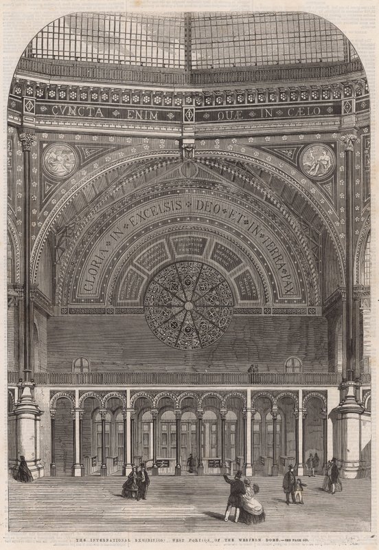 La Exposición Internacional; Pórticos occidentales de la cúpula occidental de English School