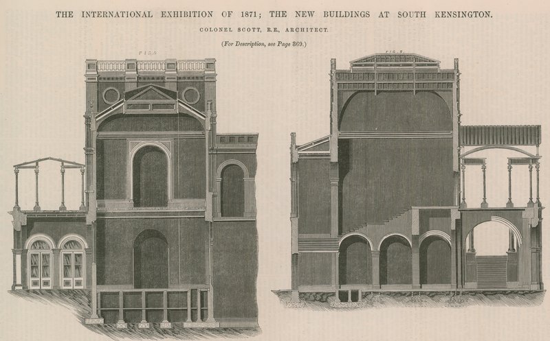La Exposición Internacional de 1871: Los Nuevos Edificios en South Kensington de English School