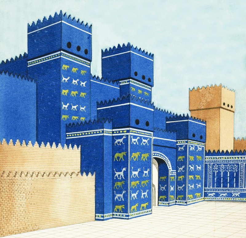La Puerta de Ishtar en Babilonia de English School