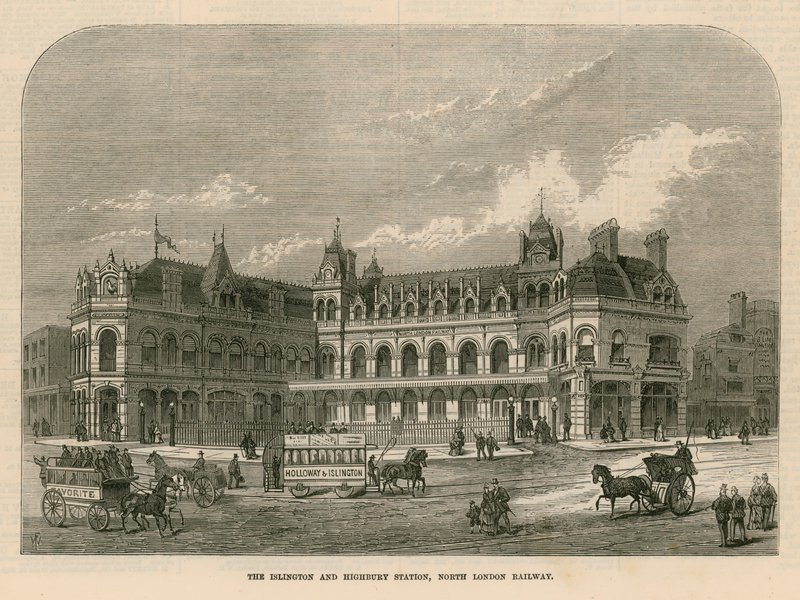 La estación de Islington y Highbury, Ferrocarril del Norte de Londres de English School