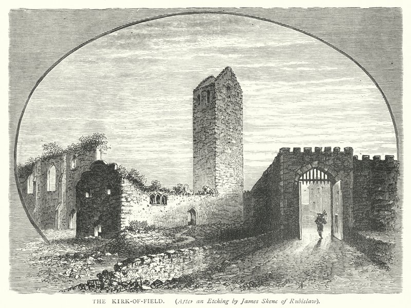 La Kirk-of-Field (grabado) de English School