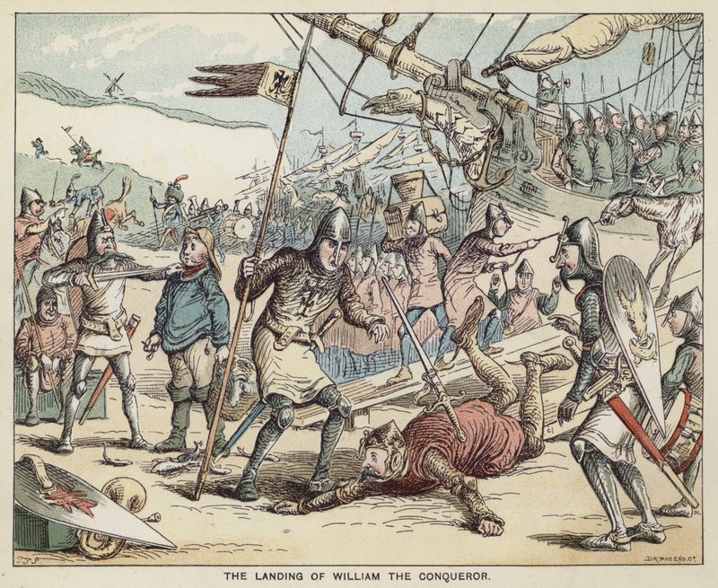 El desembarco de Guillermo el Conquistador de English School