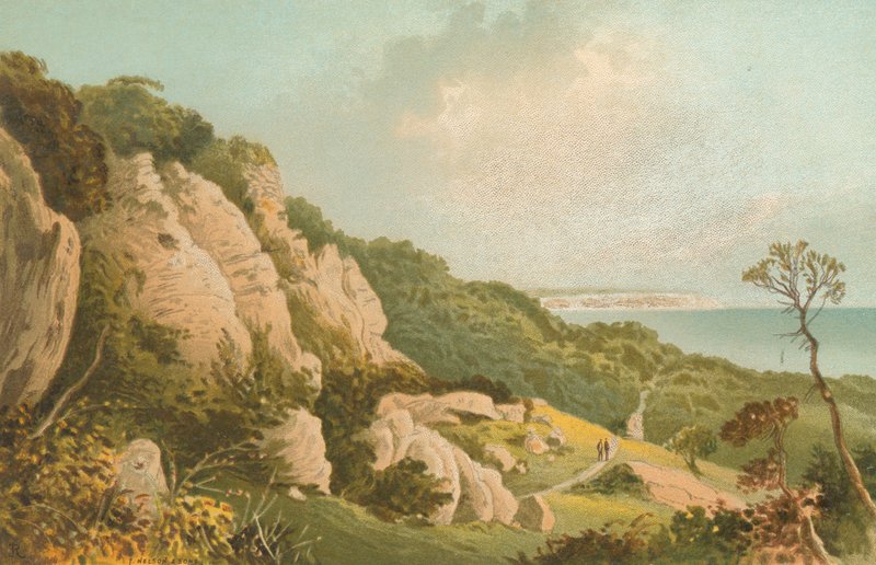 El deslizamiento de tierra cerca de Ventnor--Isla de Wight de English School