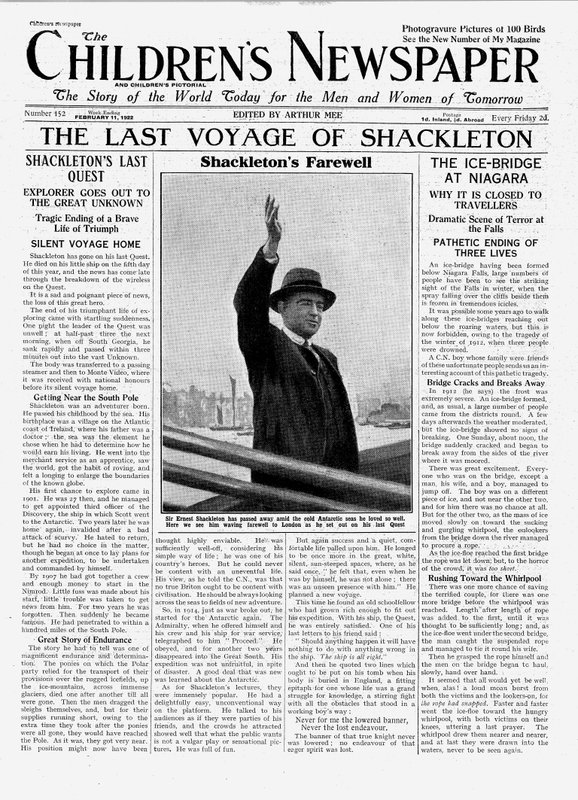 El último viaje de Shackleton, portada de 