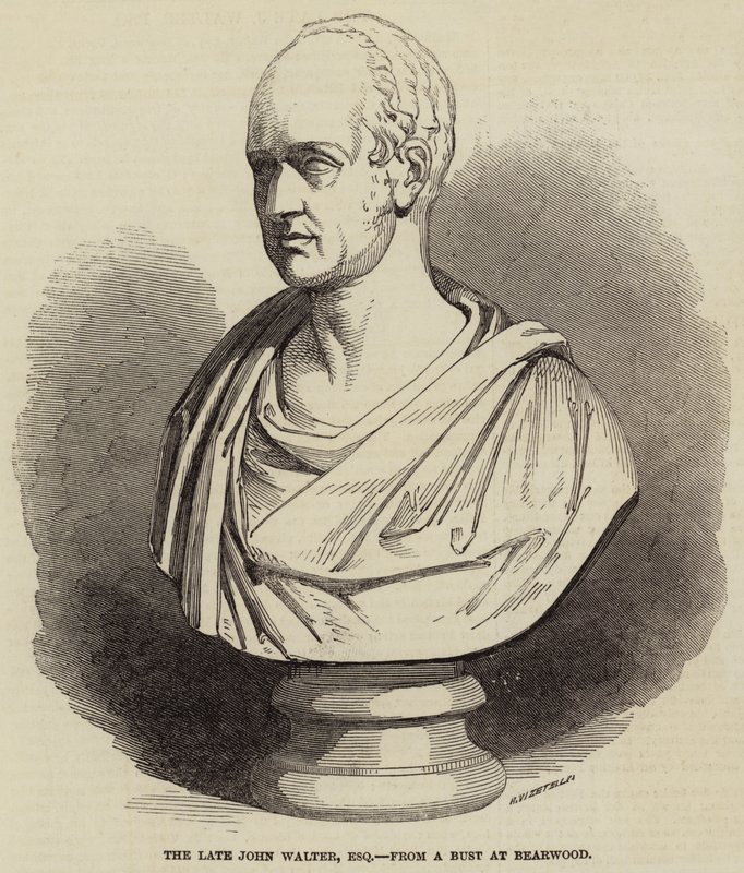El difunto John Walter, Esquire, de un busto en Bearwood de English School