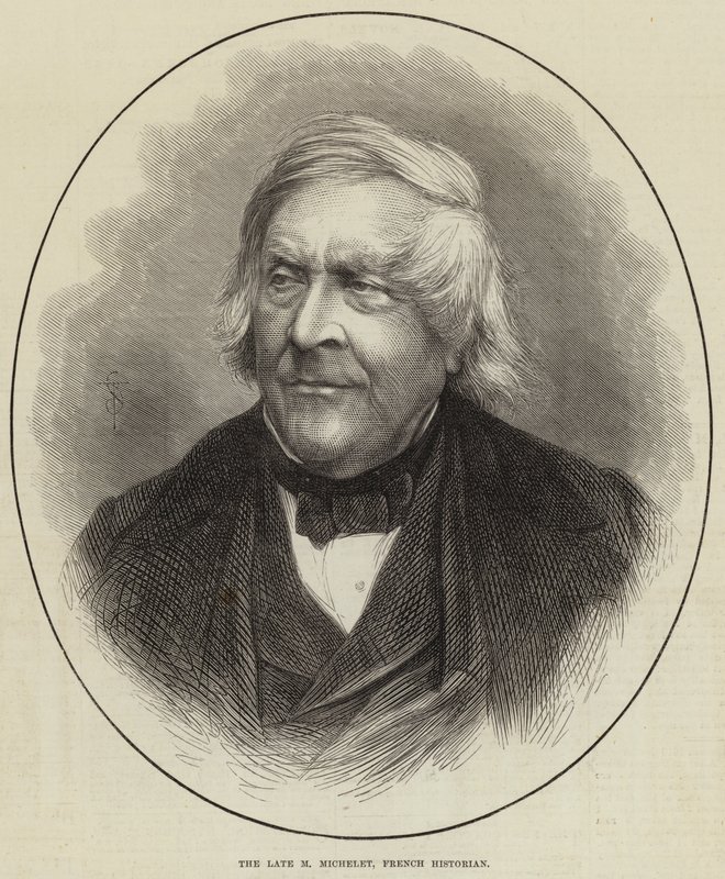 El difunto Sr. Michelet, historiador francés (grabado) de English School