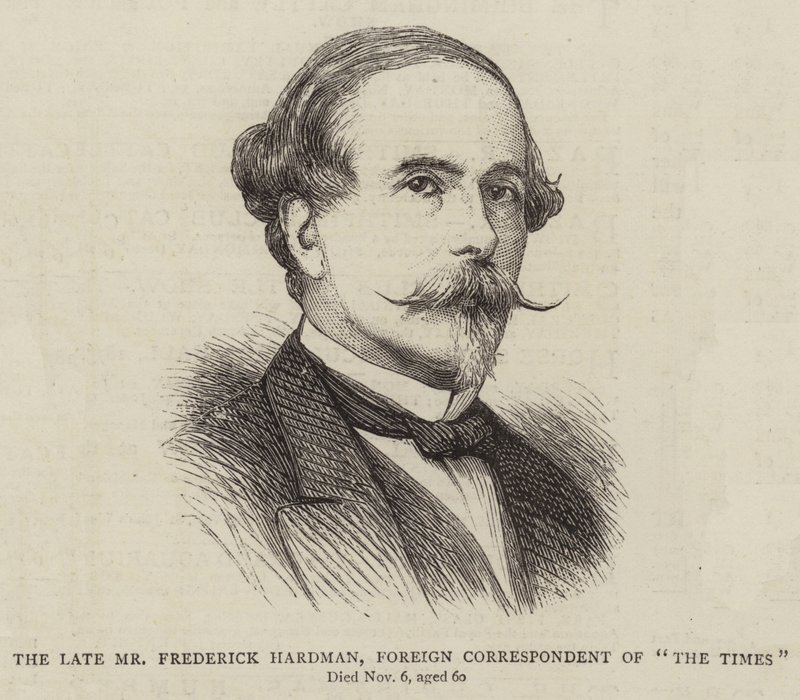 El difunto Sr. Frederick Hardman, corresponsal extranjero de "The Times" (grabado) de English School
