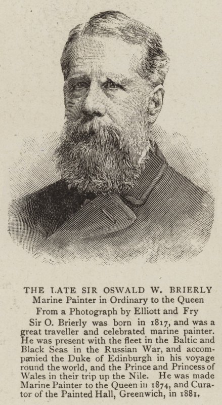 El difunto Sir Oswald W Brierly de English School