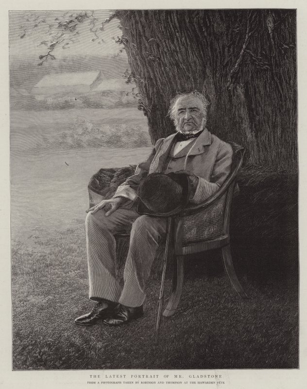 Los últimos retratos del Sr. Gladstone de English School