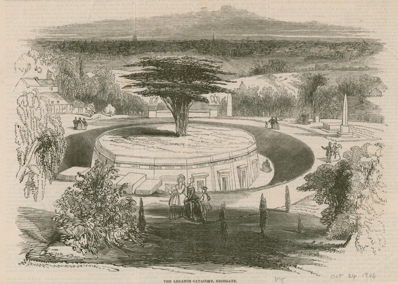 La Catacumba del Líbano, Cementerio de Highgate, Londres de English School