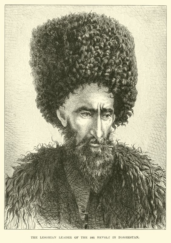 El líder lesghiano de la revuelta de 1861 en Daguestán de English School