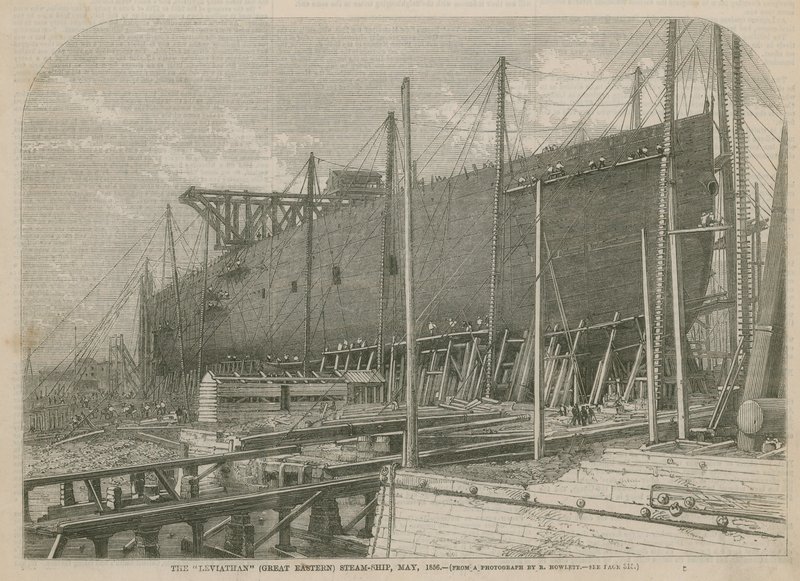 El barco de vapor Leviathan (Gran Eastern), mayo de 1856 de English School
