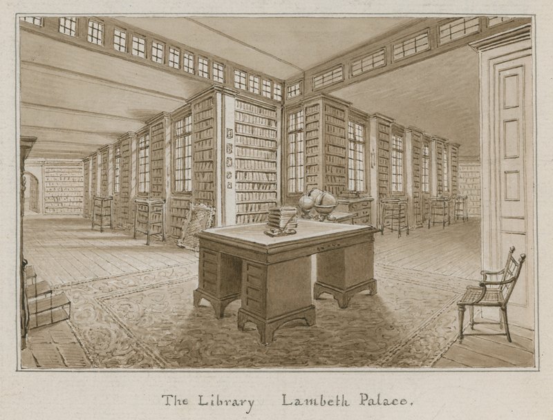 La Biblioteca, Palacio de Lambeth, Londres de English School