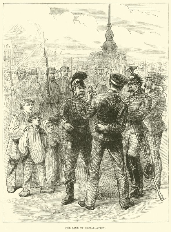 La línea de demarcación, marzo 1871 de English School