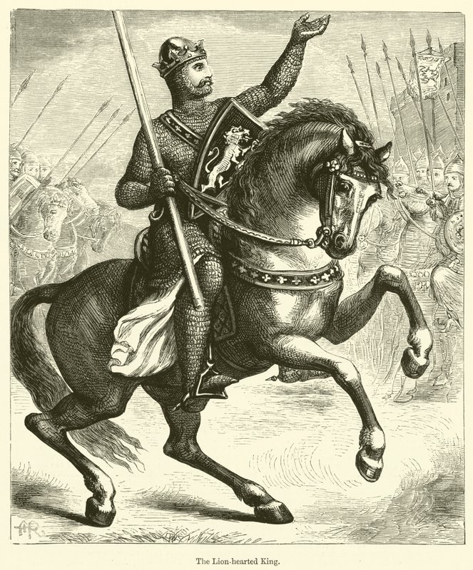 El Rey Corazón de León (grabado) de English School