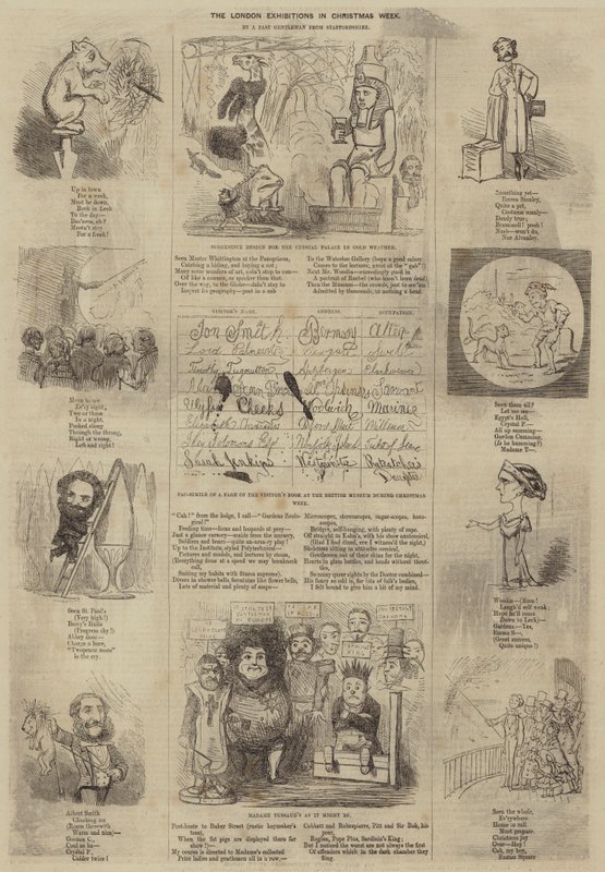 Las exposiciones de Londres en la semana de Navidad (grabado) de English School