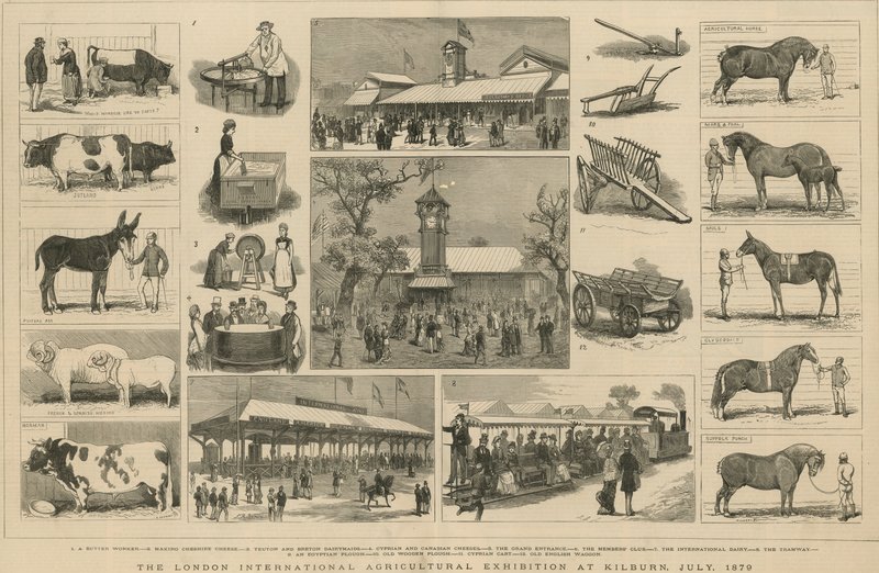 Exposición Internacional de Agricultura de Londres en Kilburn, julio de 1879 de English School