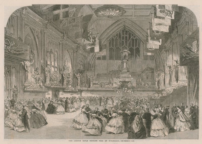 El Baile de la Brigada de Fusileros de Londres en Guildhall de English School