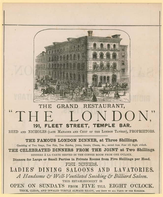 El Londres, restaurante, 191 Fleet Street, Temple Bar de English School