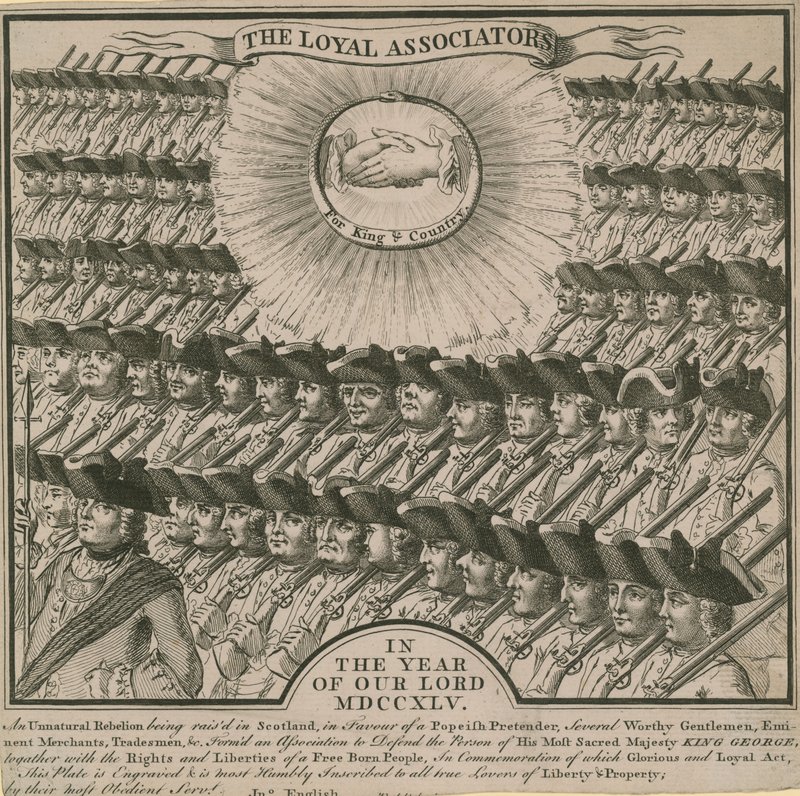 Los Asociadores Leales en el año 1745 de English School