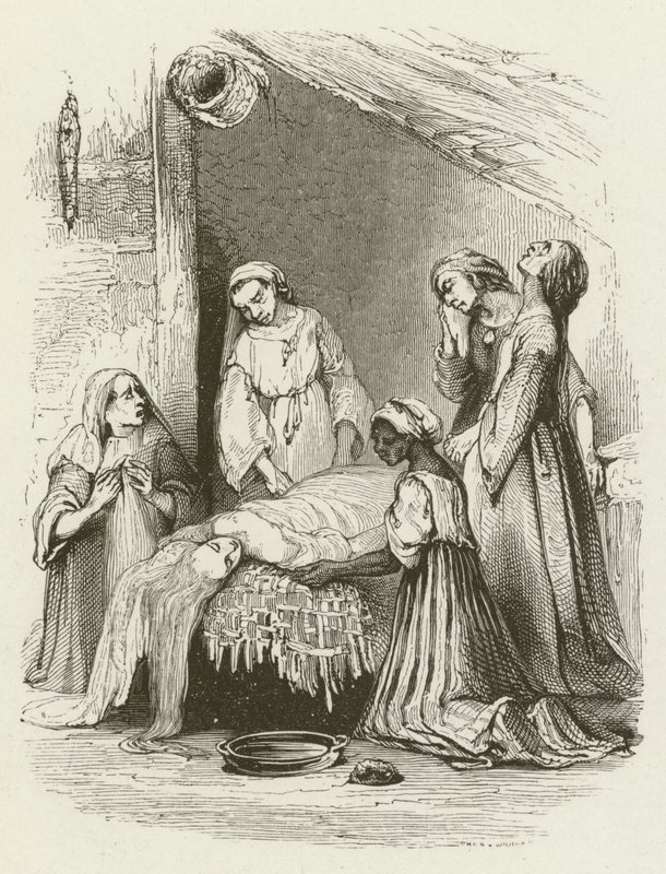 Las mujeres de Malabar lavando el cuerpo de Virginia de English School