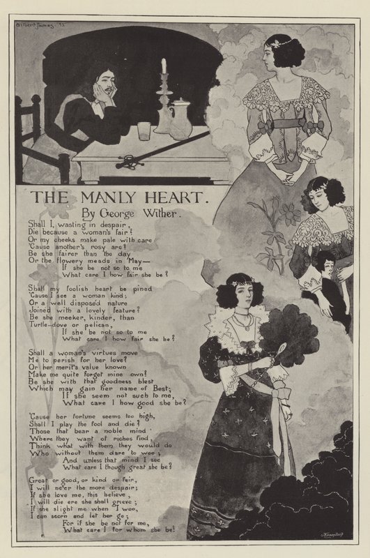El corazón varonil, por George Wither de English School