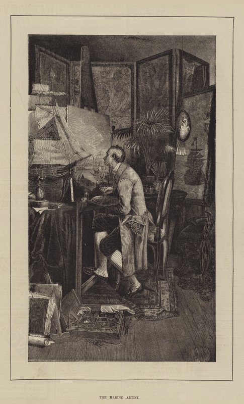 El artista marino (grabado) de English School