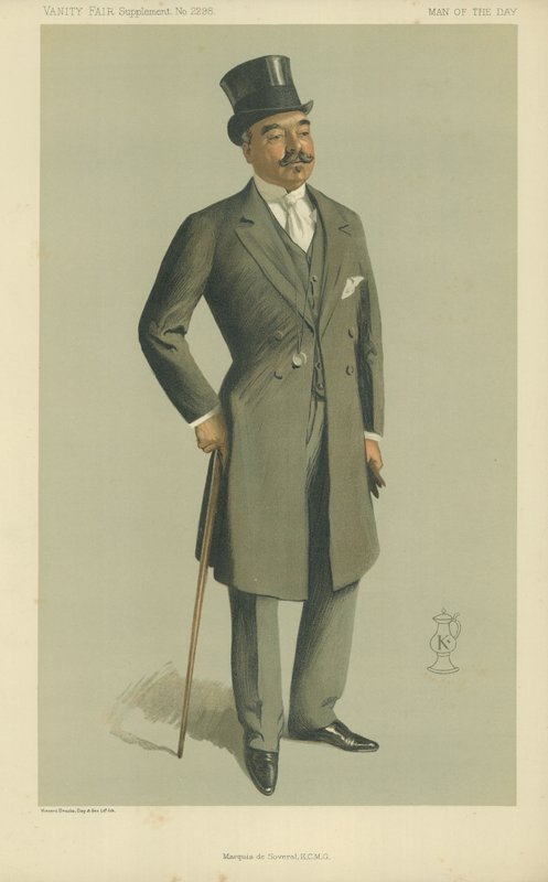 El Marqués de Soveral, caricatura de la revista Vanity Fair, 13 de noviembre de 1912 de English School