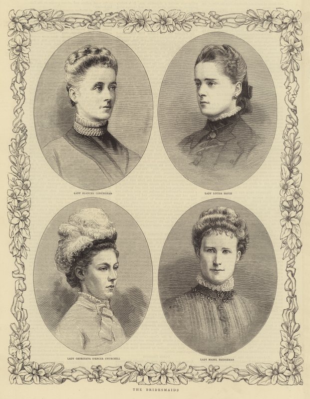 El matrimonio del Duque de Connaught, las damas de honor de English School