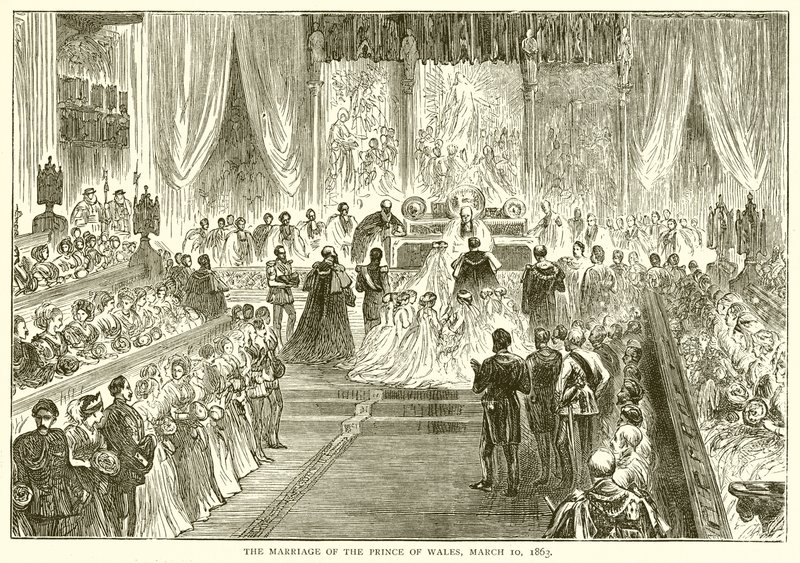 El matrimonio del príncipe de Gales, 10 de marzo de 1863 de English School