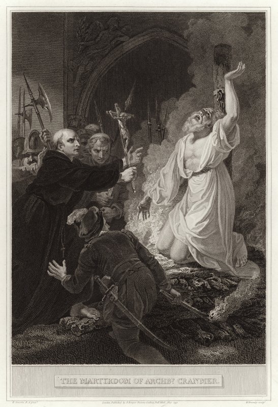 El martirio del arzobispo Cranmer de English School