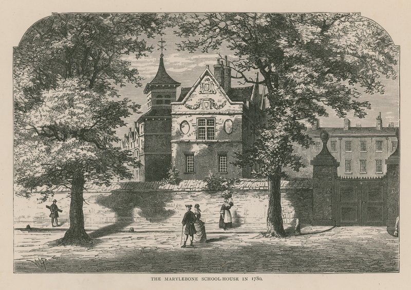 La Escuela de Marylebone en 1780 de English School
