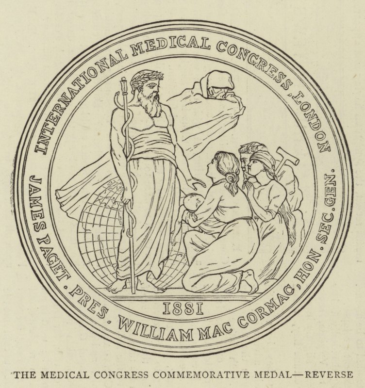 Medalla Conmemorativa del Congreso Médico, Reverso de English School