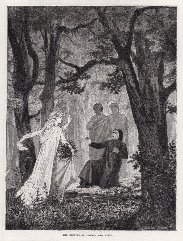El Encuentro de "Dante y Matilda" (grabado) de English School