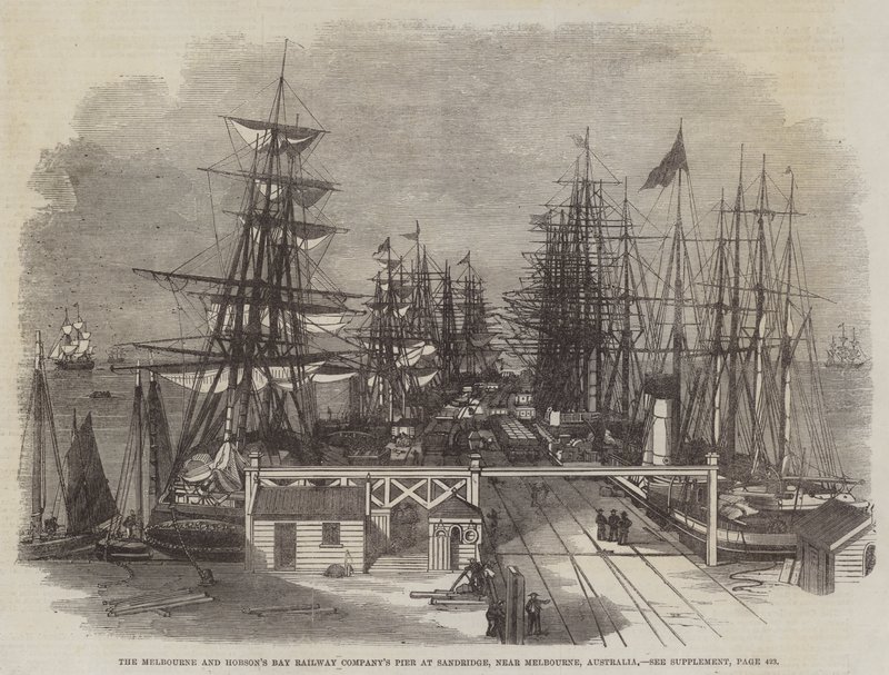 El Muelle de la Compañía de Ferrocarriles de Melbourne y Hobson