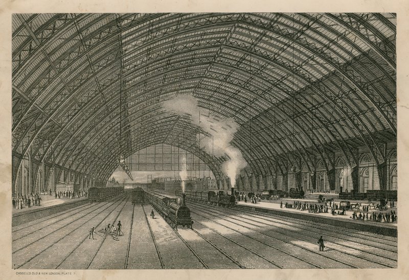 La estación de ferrocarril de Midland, St Pancras, Londres de English School
