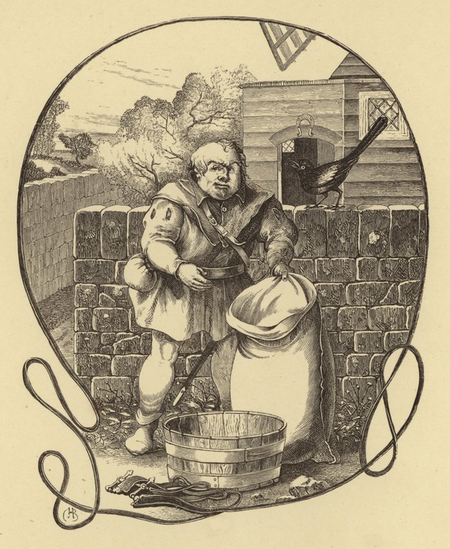 El molinero de Trompington, Geoffrey Chaucer (grabado) de English School