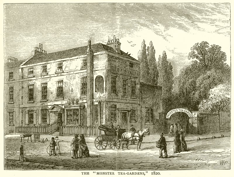 Los jardines de té Monster. 1820 de English School