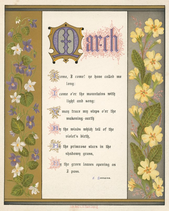 Los meses: marzo (litografia en color) de English School