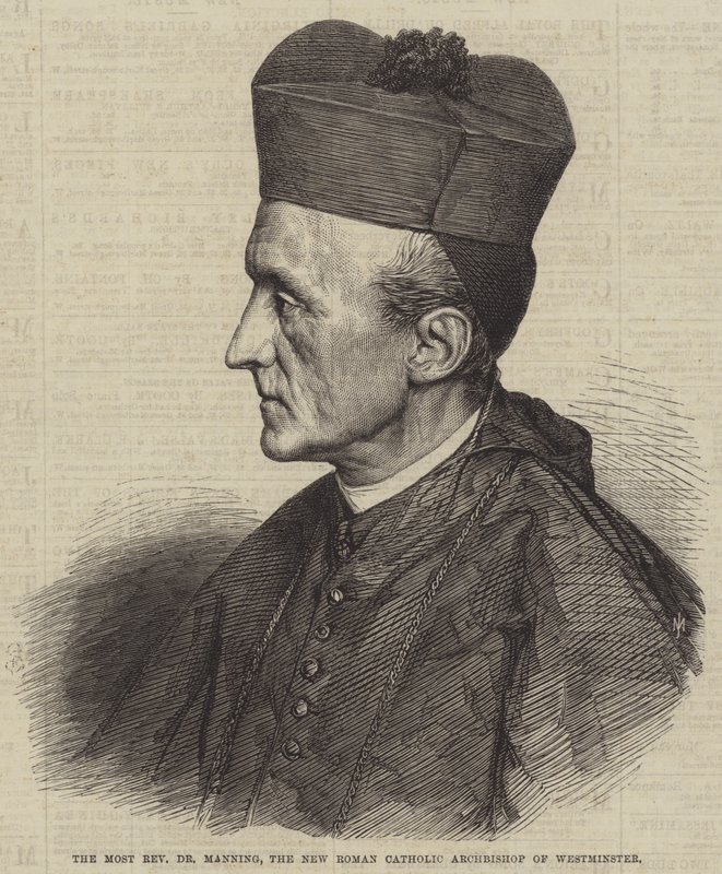 El Reverendísimo Dr. Manning, el nuevo Arzobispo Católico Romano de Westminster de English School