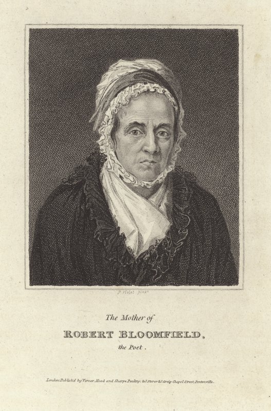 La Madre de Robert Bloomfield, el Poeta (grabado) de English School