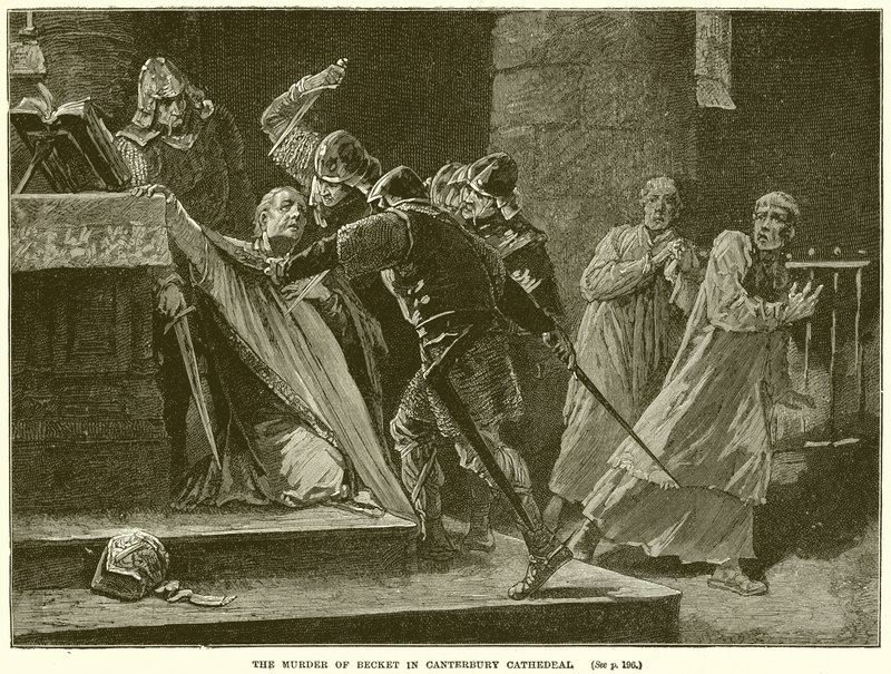 El asesinato de Becket en Canterbury de English School