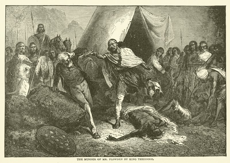 El asesinato del Sr. Plowden por el Rey Theodore de English School