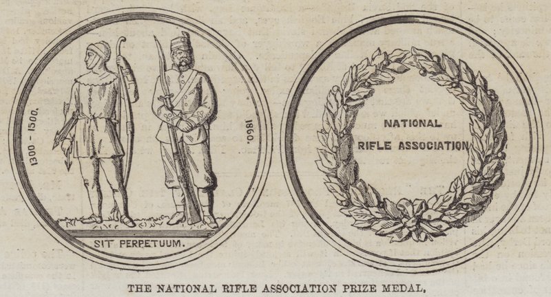 Medalla del premio de la Asociación Nacional de Fusileros de English School