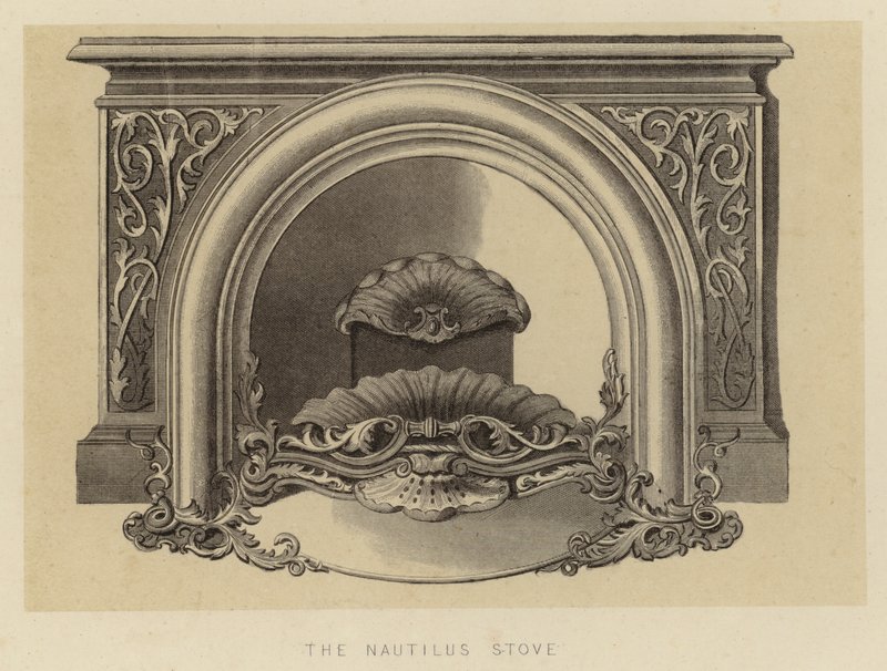 La estufa Nautilus (litografía) de English School