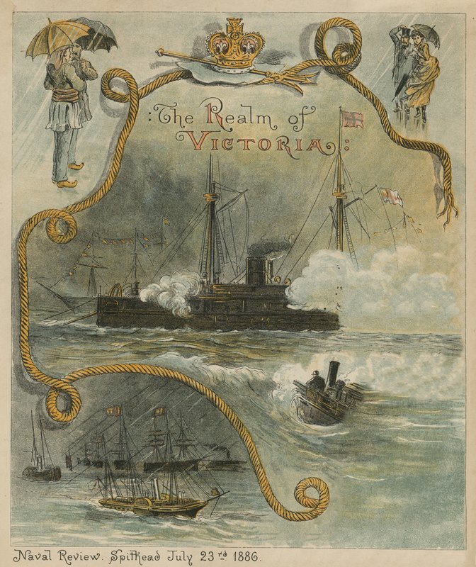La revista naval, Spithead, 23 de julio de 1886 de English School