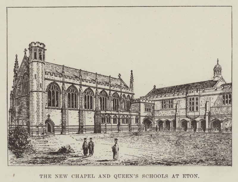 La nueva capilla y las escuelas de la Reina en Eton de English School