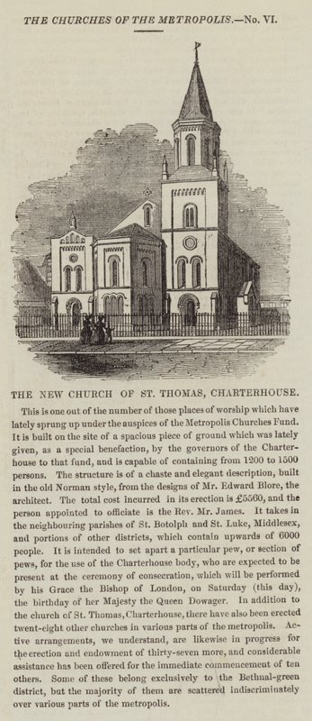 La nueva iglesia de St Thomas, Charterhouse de English School