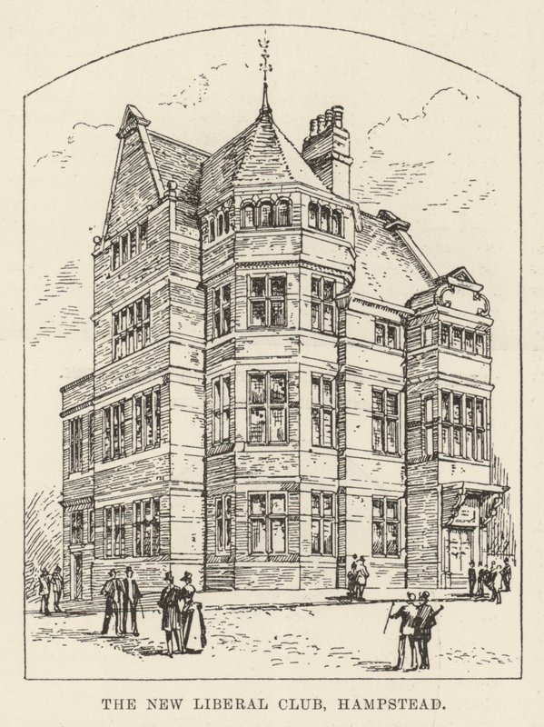 El Nuevo Club Liberal, Hampstead (grabado) de English School