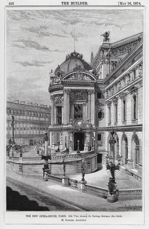 La nueva ópera, París (grabado) de English School